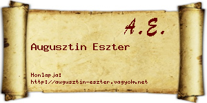 Augusztin Eszter névjegykártya