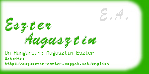 eszter augusztin business card